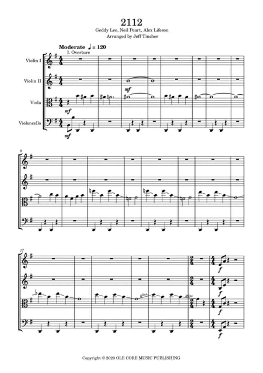 2112 String Quartet scores gallery preview page 2