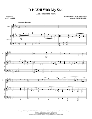 Book cover for IT IS WELL WITH MY SOUL (Duet – Flute and Piano/Score and Parts)