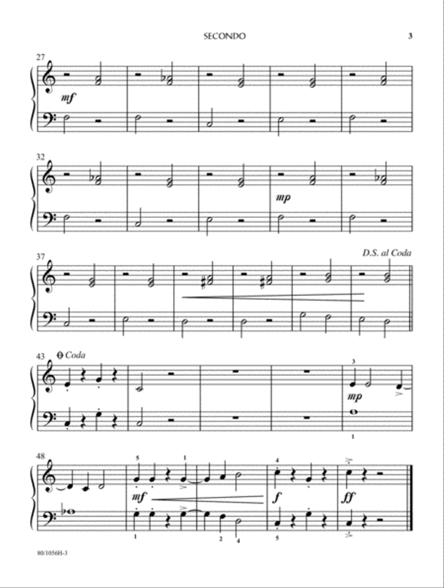 Creak, Rattle, and Moan Duet Suite Easy Piano scores gallery preview page 3