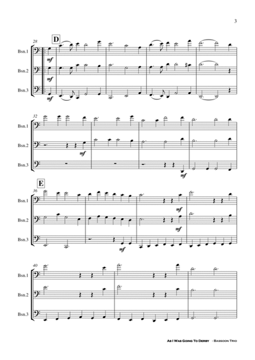 As I Was Going To Derby - Bassoon Trio Score and Parts PDF image number null