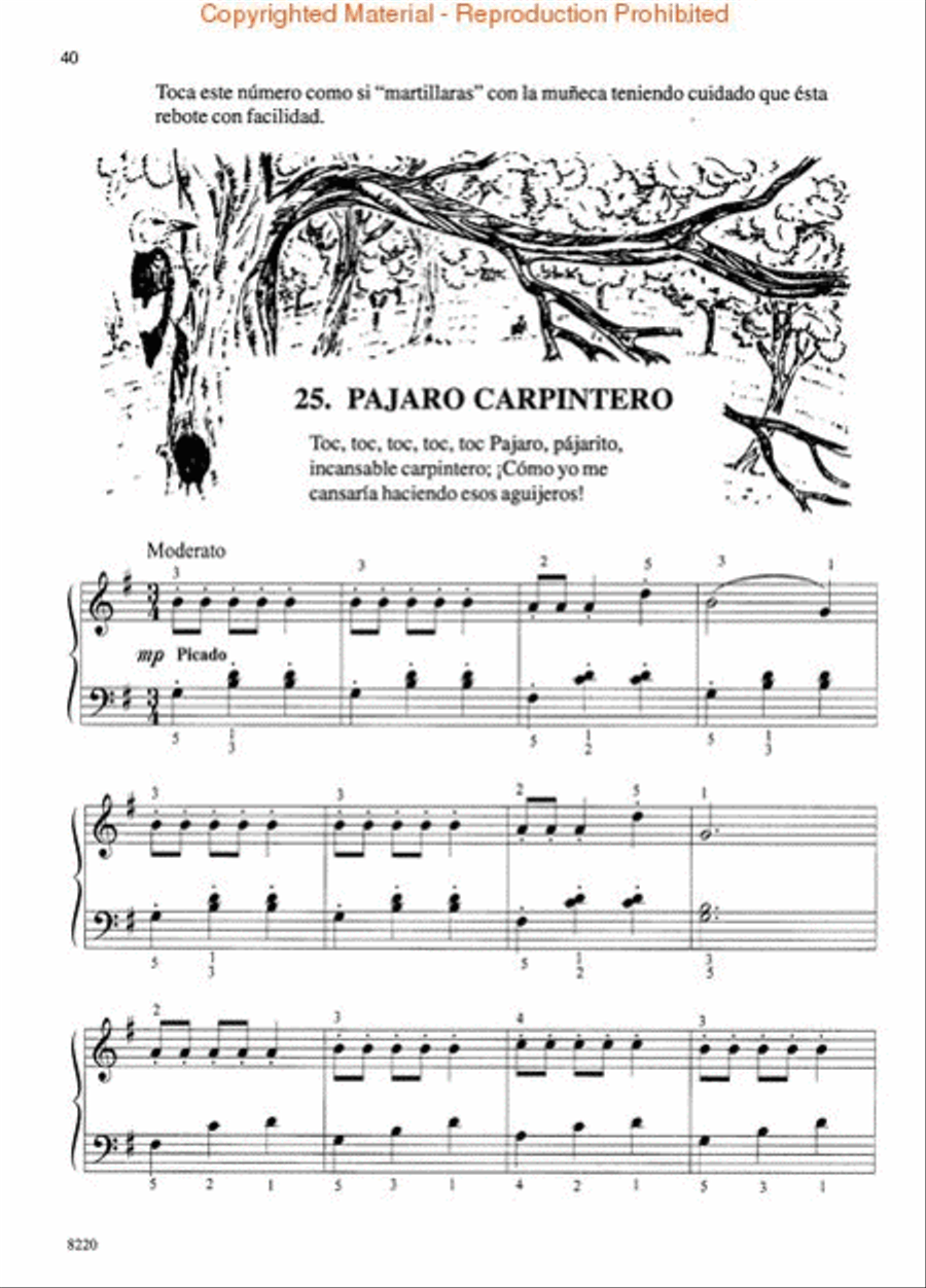 John Thompson's Modern Course for the Piano (Curso Moderno) – First Grade, Part 2 (Spanish) Piano Method scores gallery preview page 2