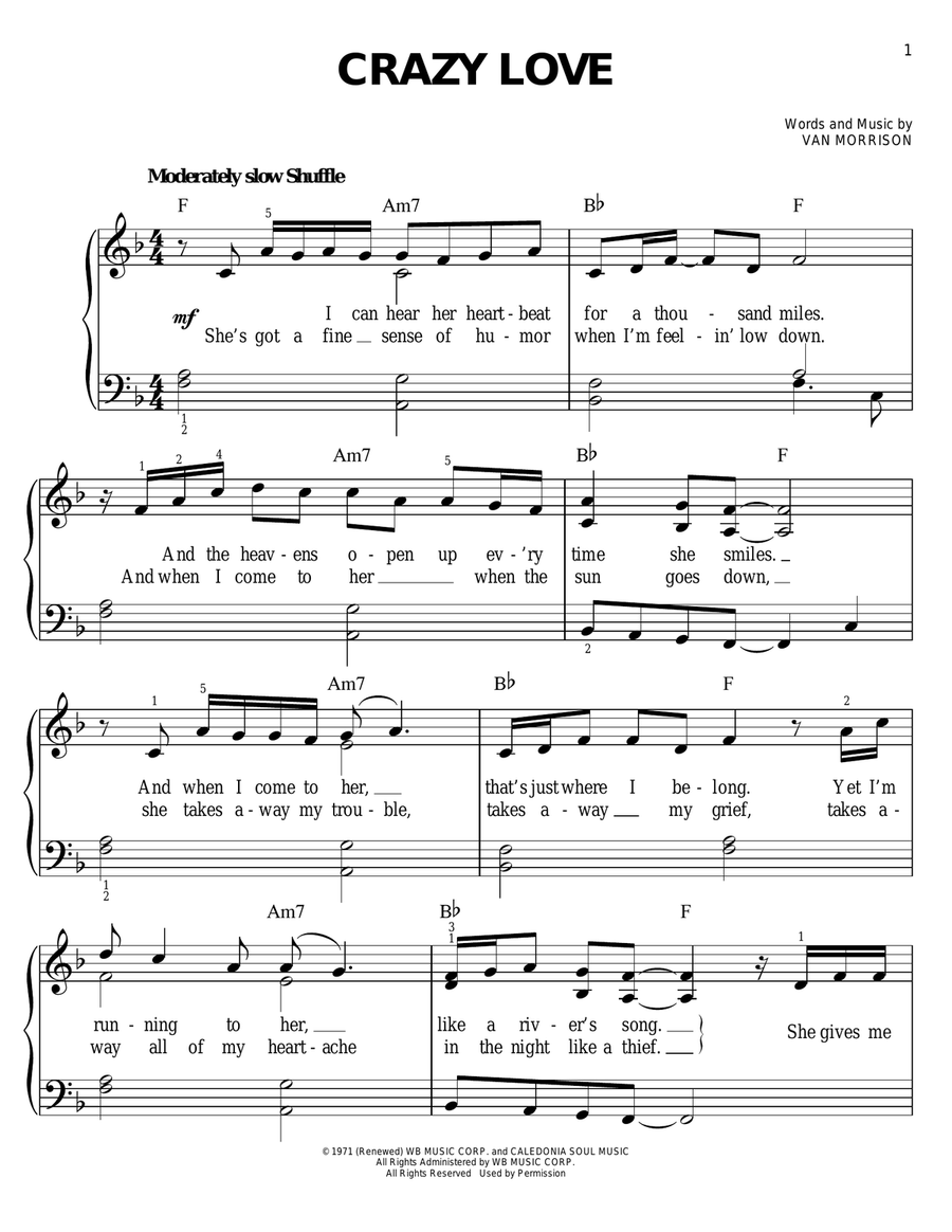 Crazy Love by Michael Buble Easy Piano - Digital Sheet Music