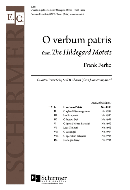 O Verbum Patris (No. 1 From The Hildegard Motets)