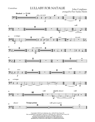 Lullaby for Natalie (arr. Peter Stanley Martin) - Contrabass