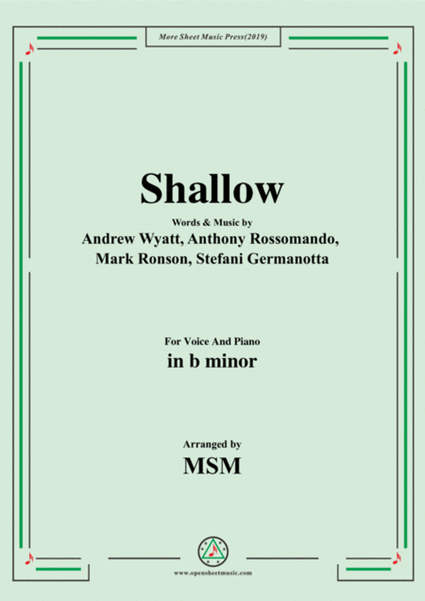Shallow,in b minor,for Voice and Piano