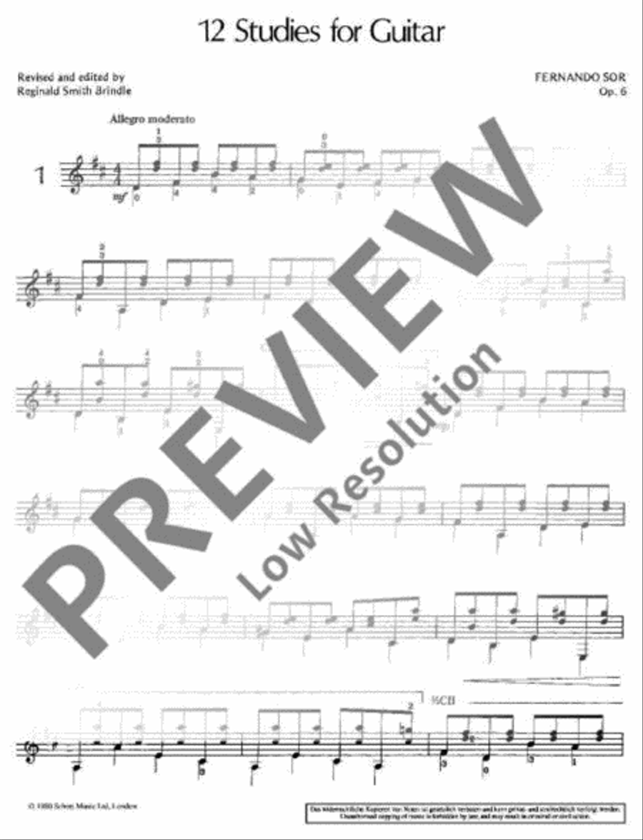 12 Studies 12 Studies Classical Guitar scores gallery preview page 5