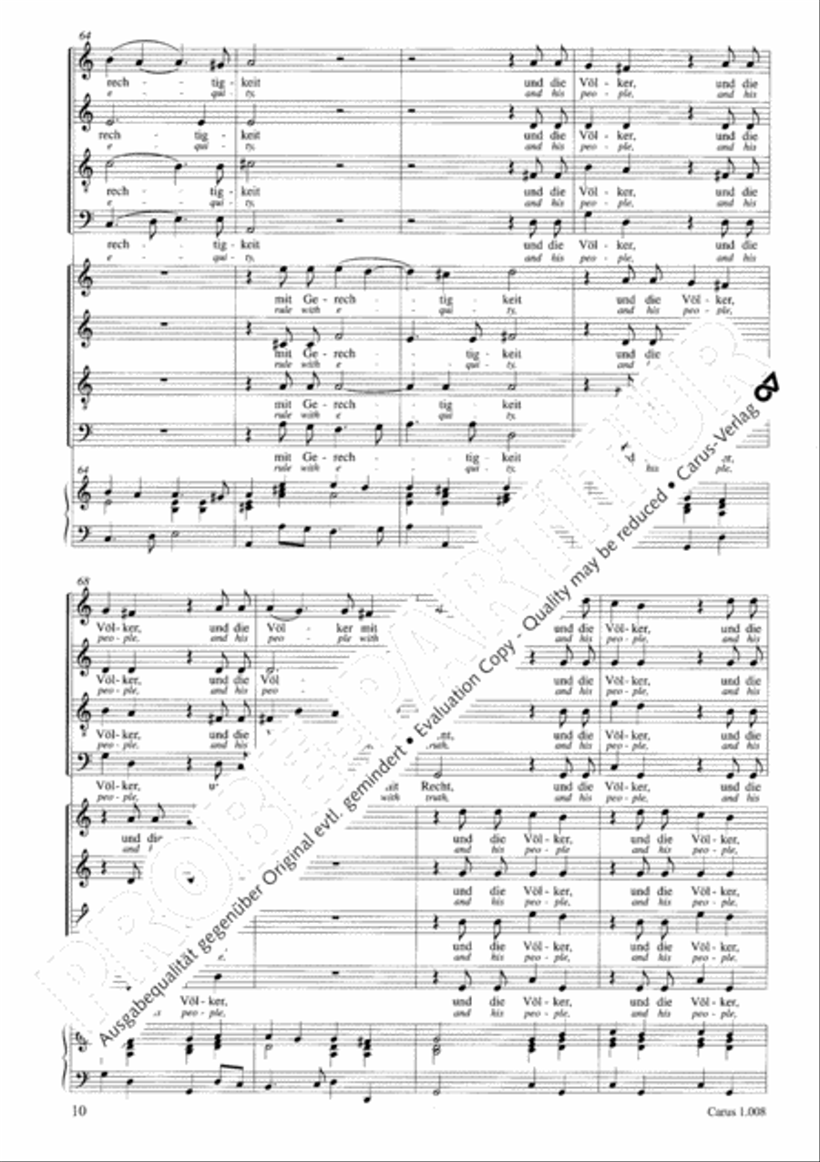 Sing to the Lord a new song (Singet dem Herrn ein neues Lied) 4-Part scores gallery preview page 11
