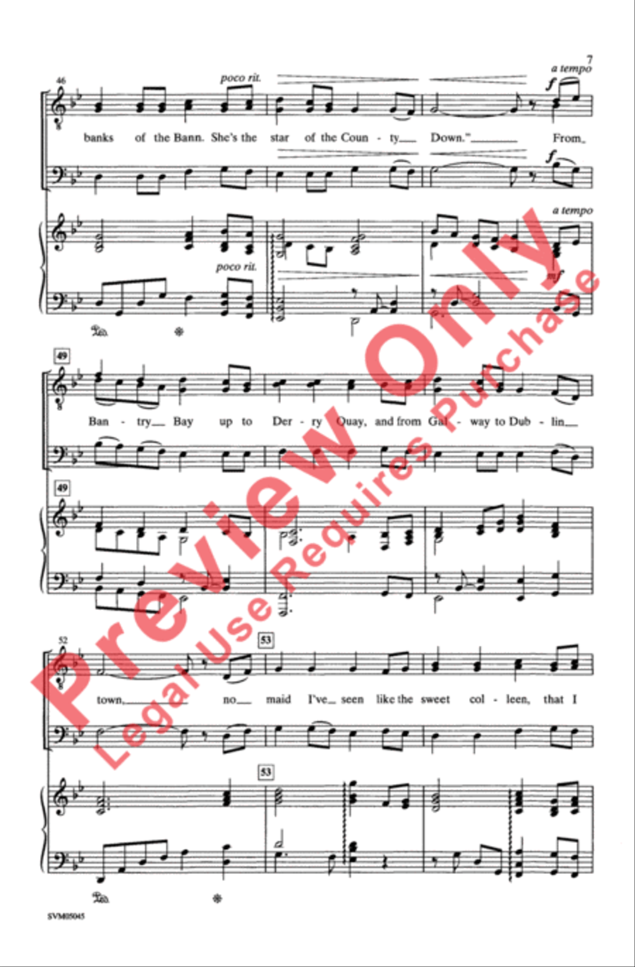 Star of the County Down Star of the County Down Men's Choir scores gallery preview page 7