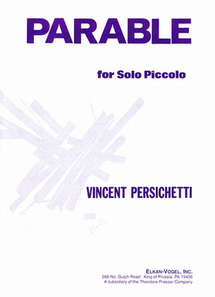Book cover for Parable For Solo Piccolo