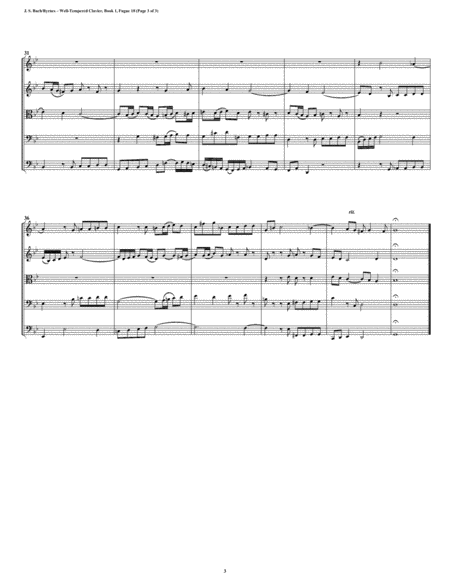Fugue 18 from Well-Tempered Clavier, Book 1 (String Quintet) image number null