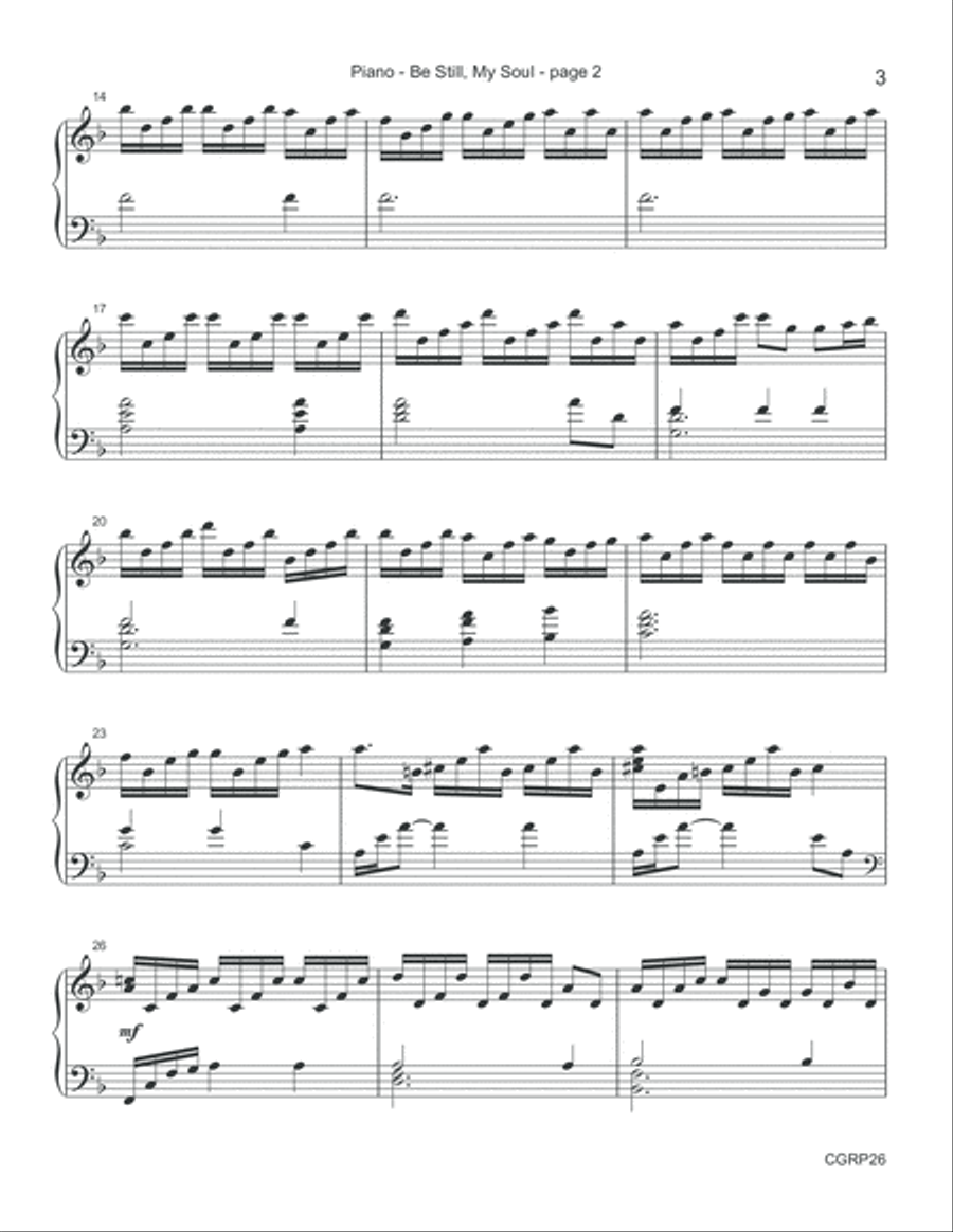 Be Still, My Soul - Instrumental Parts Piano scores gallery preview page 3