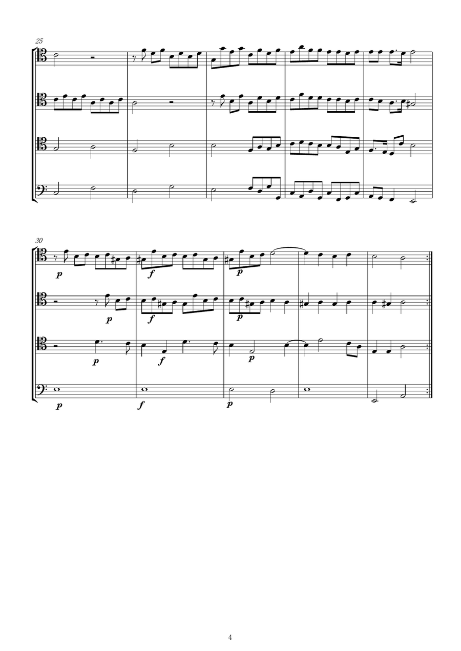 Speer: Sonata I for 3 Trombones of Two Sonatas, Trombone Quartet Arrangement Trombone Quartet scores gallery preview page 4