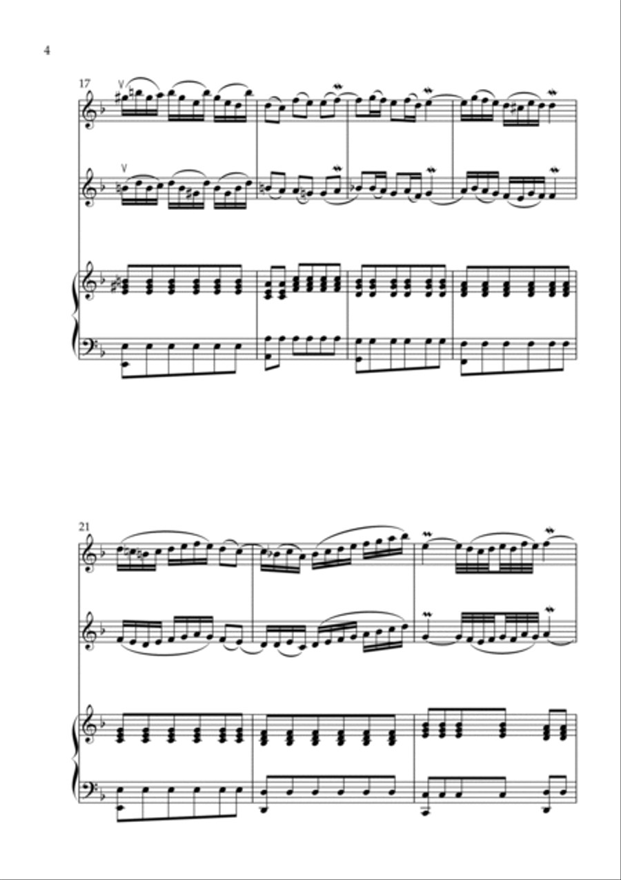Adagio (from Concerto in D minor, BWV 974) - arr for 2 Violins and Piano (