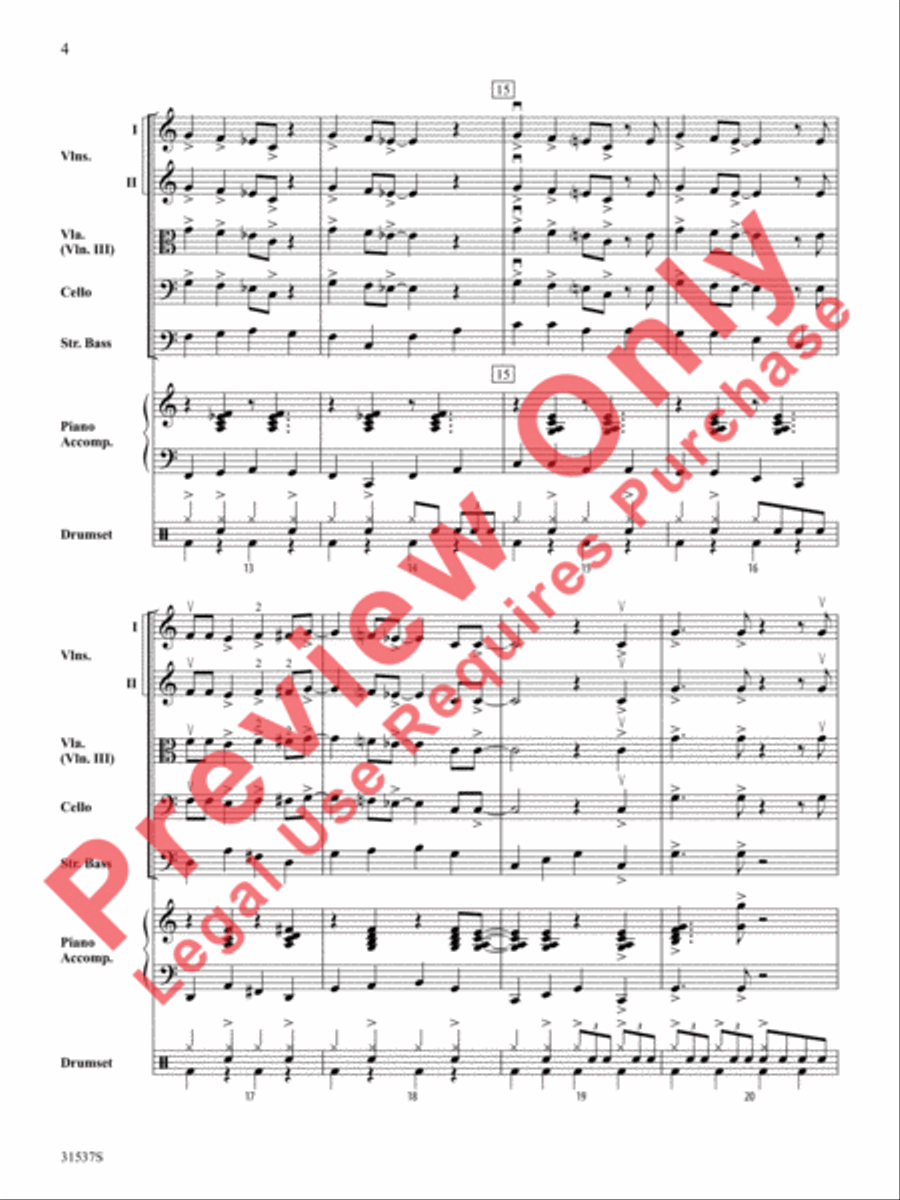Rock 'n' Roll Classics (score only) String Orchestra scores gallery preview page 5