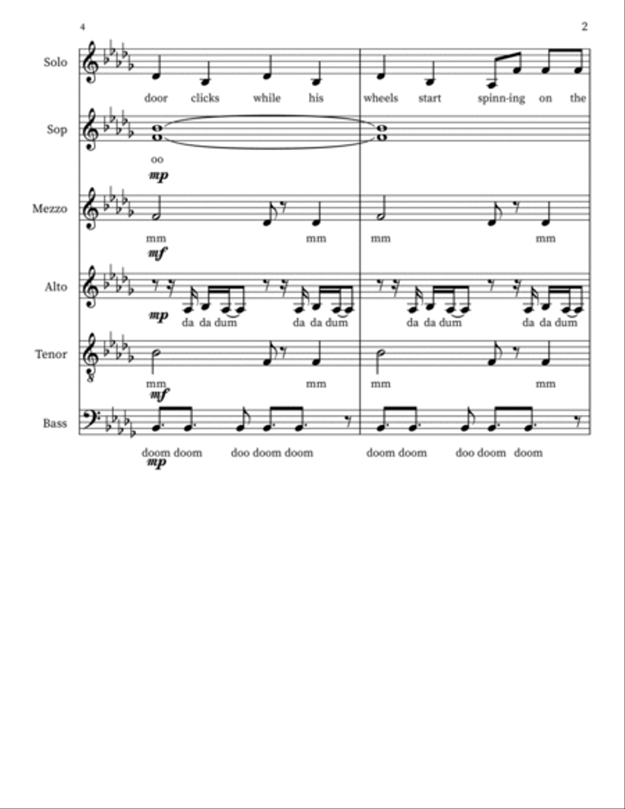 Fire Fire A Cappella scores gallery preview page 2