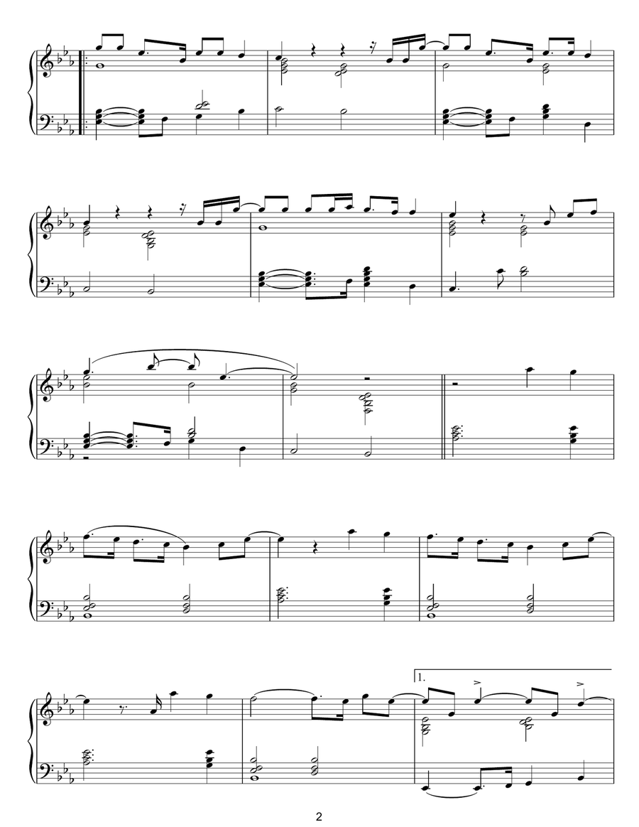 Fix You Piano Solo scores gallery preview page 2