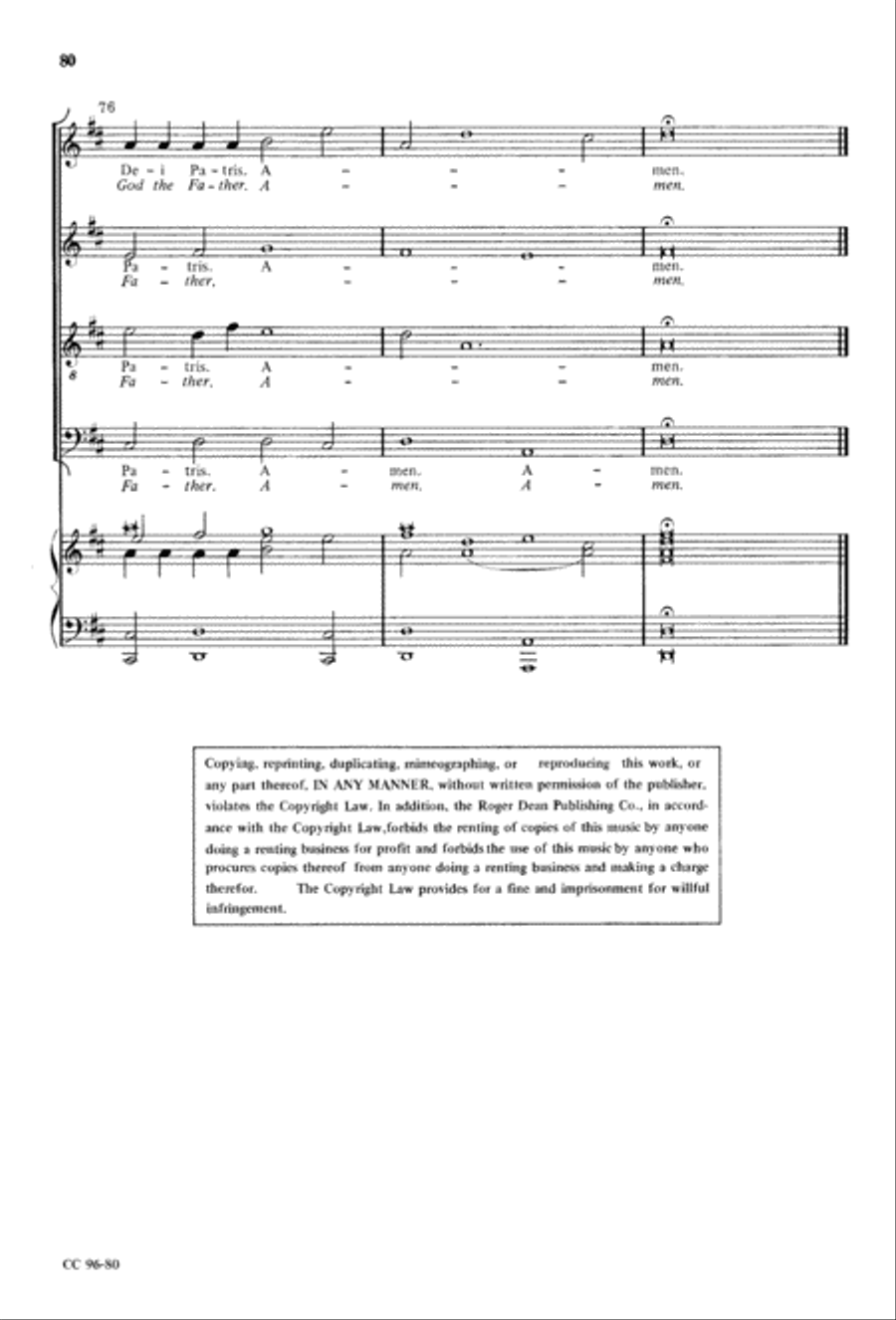 Gloria Gloria 4-Part scores gallery preview page 81