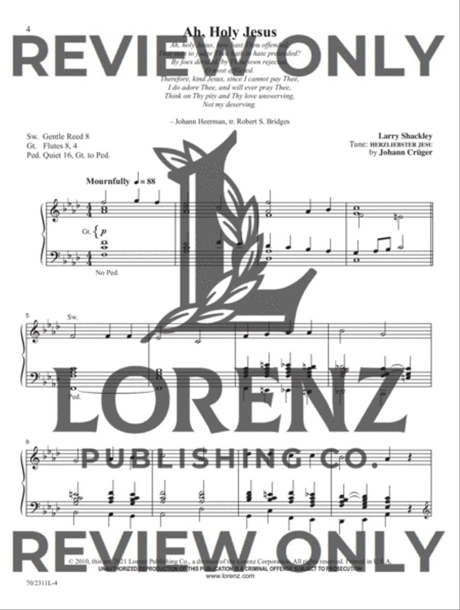 Sixty-Second Service Solutions for Organ Organ Solo scores gallery preview page 5