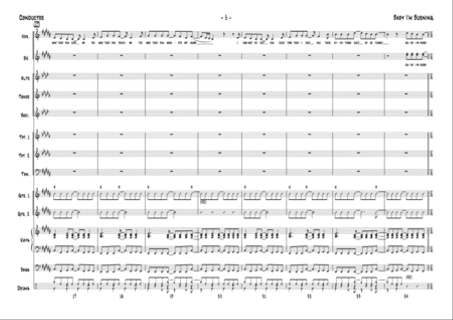 Baby I'm Burning Baby I'm Burning Tenor Saxophone scores gallery preview page 5