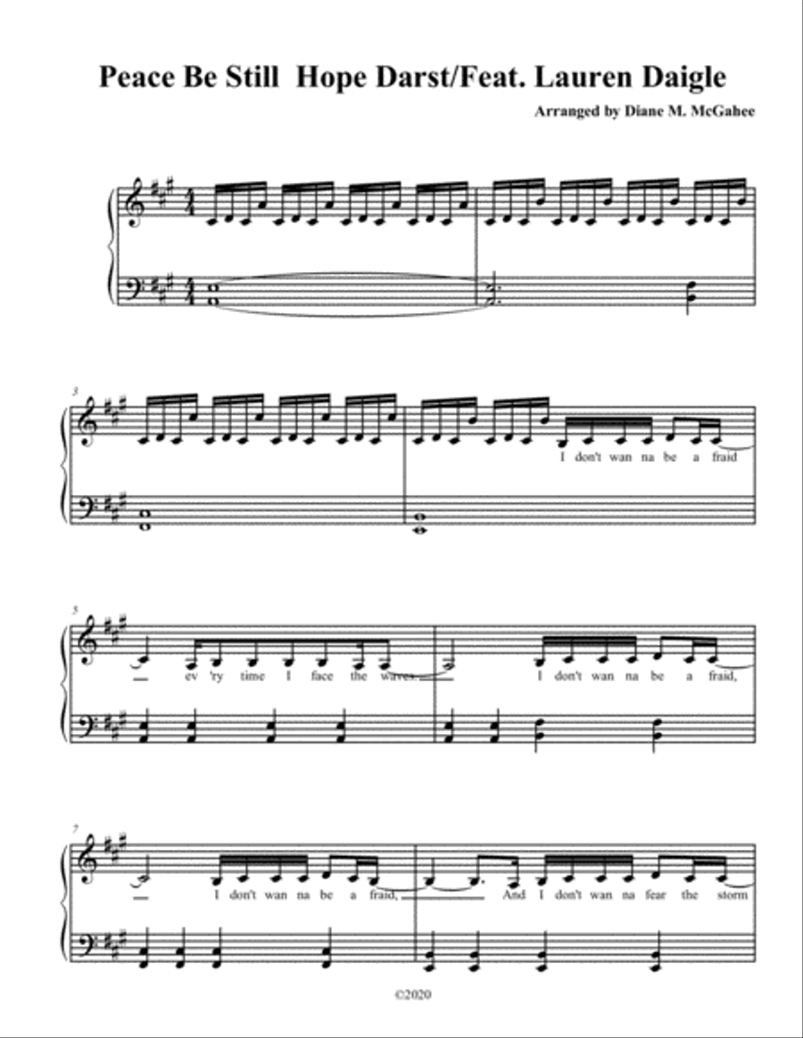 Peace Be Still Small Ensemble scores gallery preview page 1
