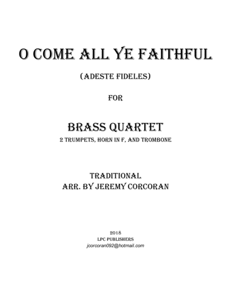O Come All Ye Faithful for Brass Quartet image number null