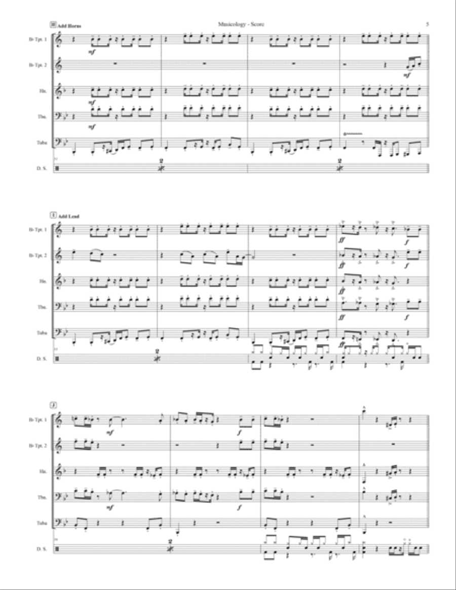 Musicology Brass Quintet scores gallery preview page 5