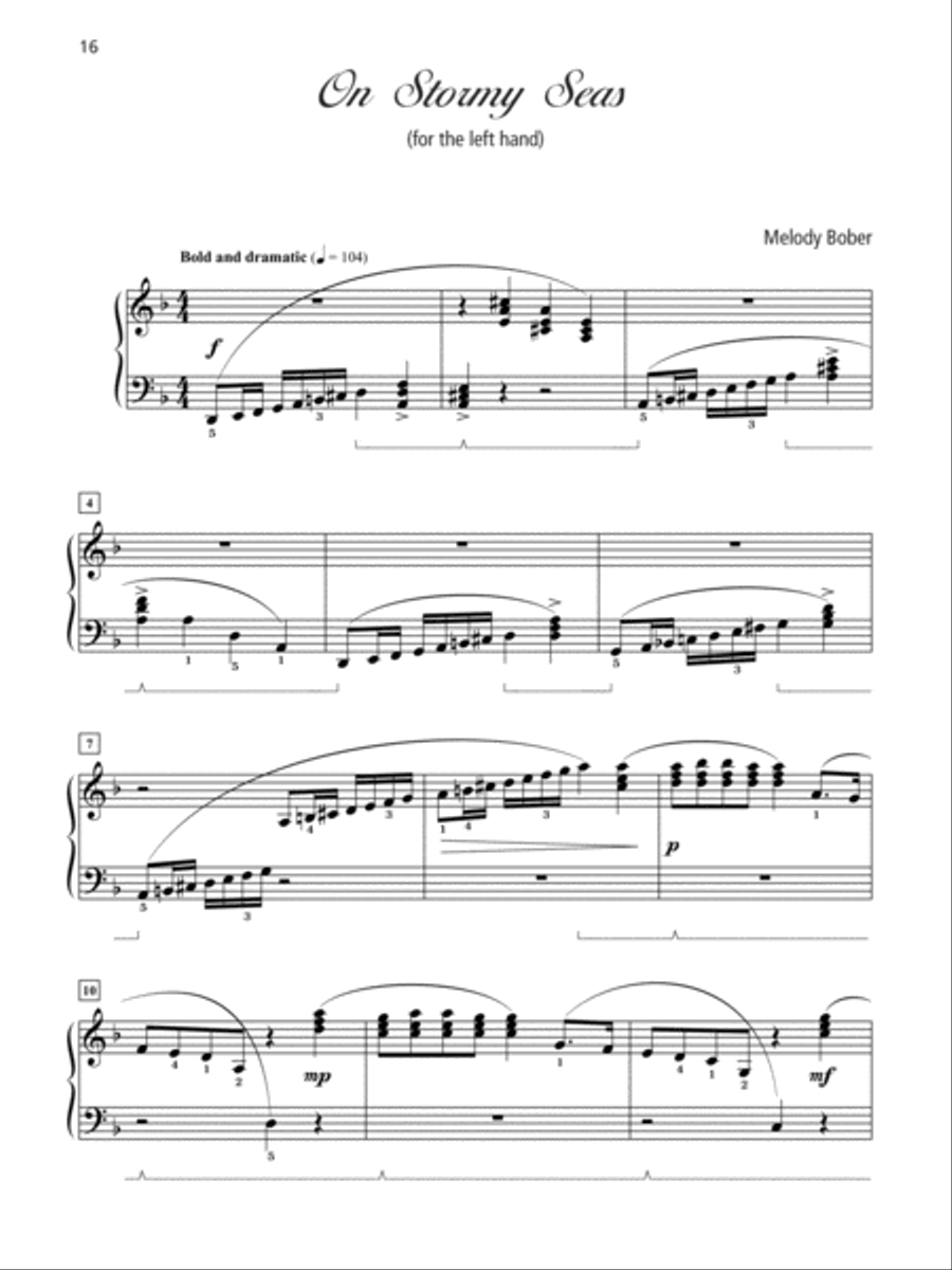 Grand One-Hand Solos for Piano, Book 6 Piano Solo scores gallery preview page 4