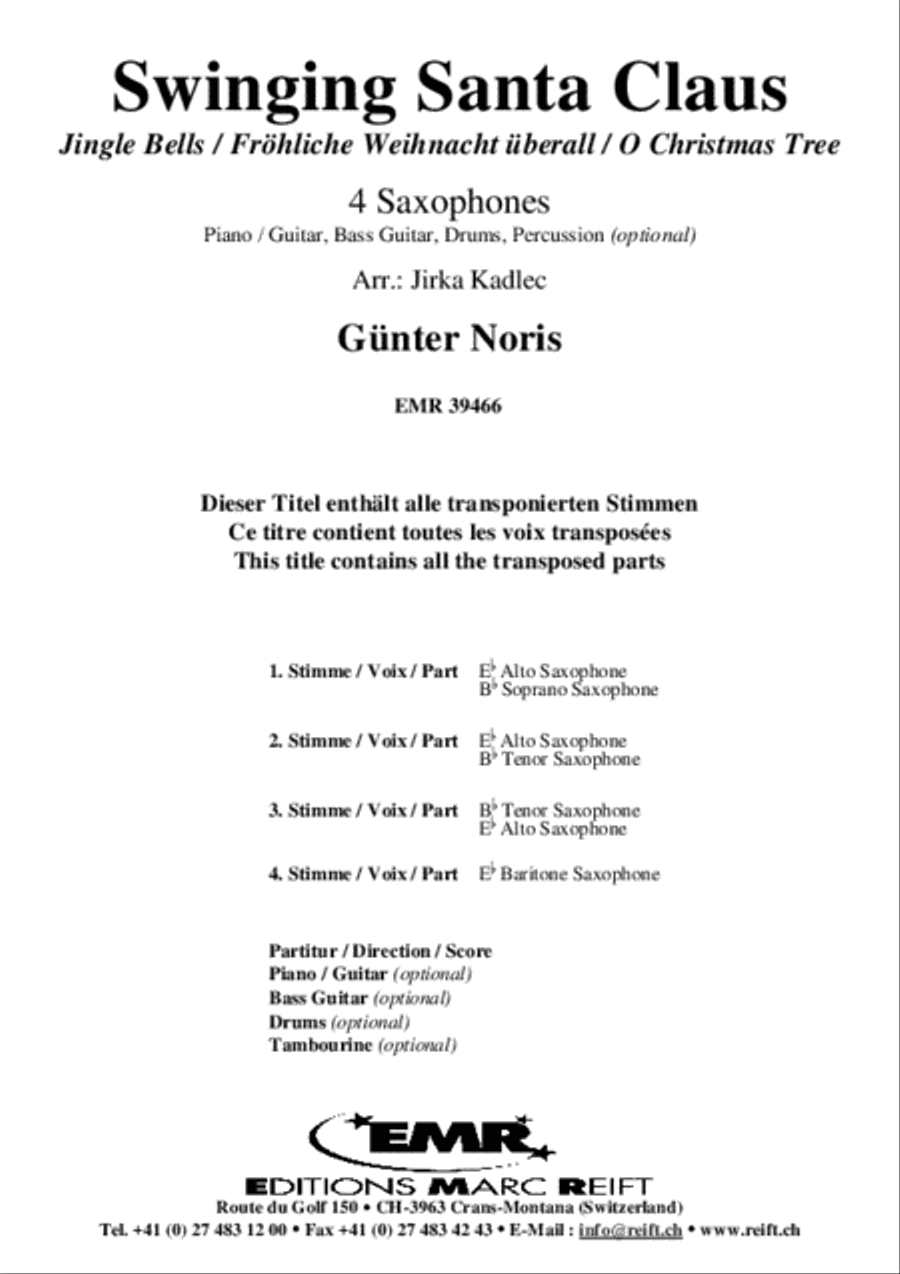 Swinging Santa Claus Swinging Santa Claus Saxophone Quartet scores gallery preview page 2