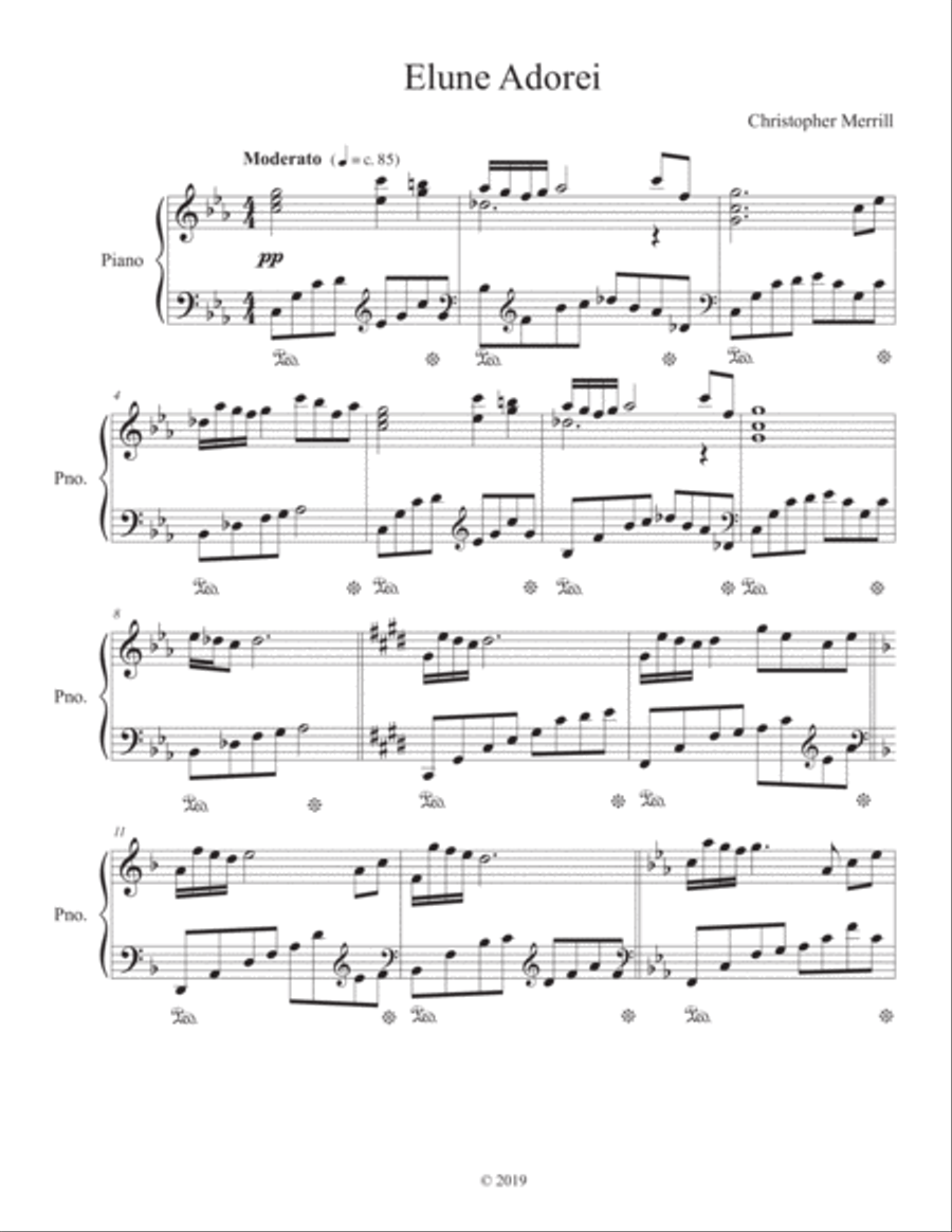 Elune Adorei Elune Adorei Piano Solo scores gallery preview page 1