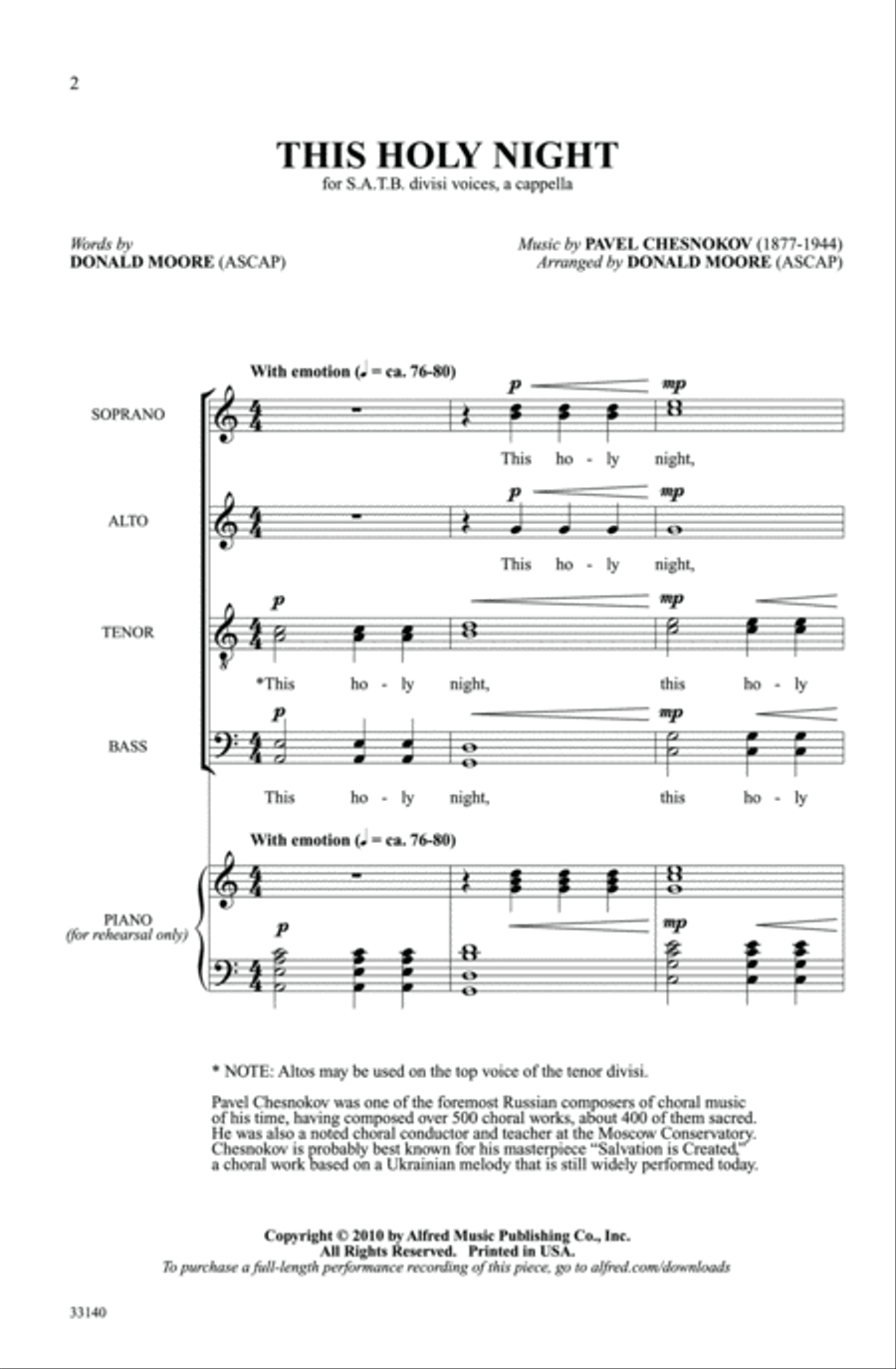 This Holy Night 4-Part scores gallery preview page 2