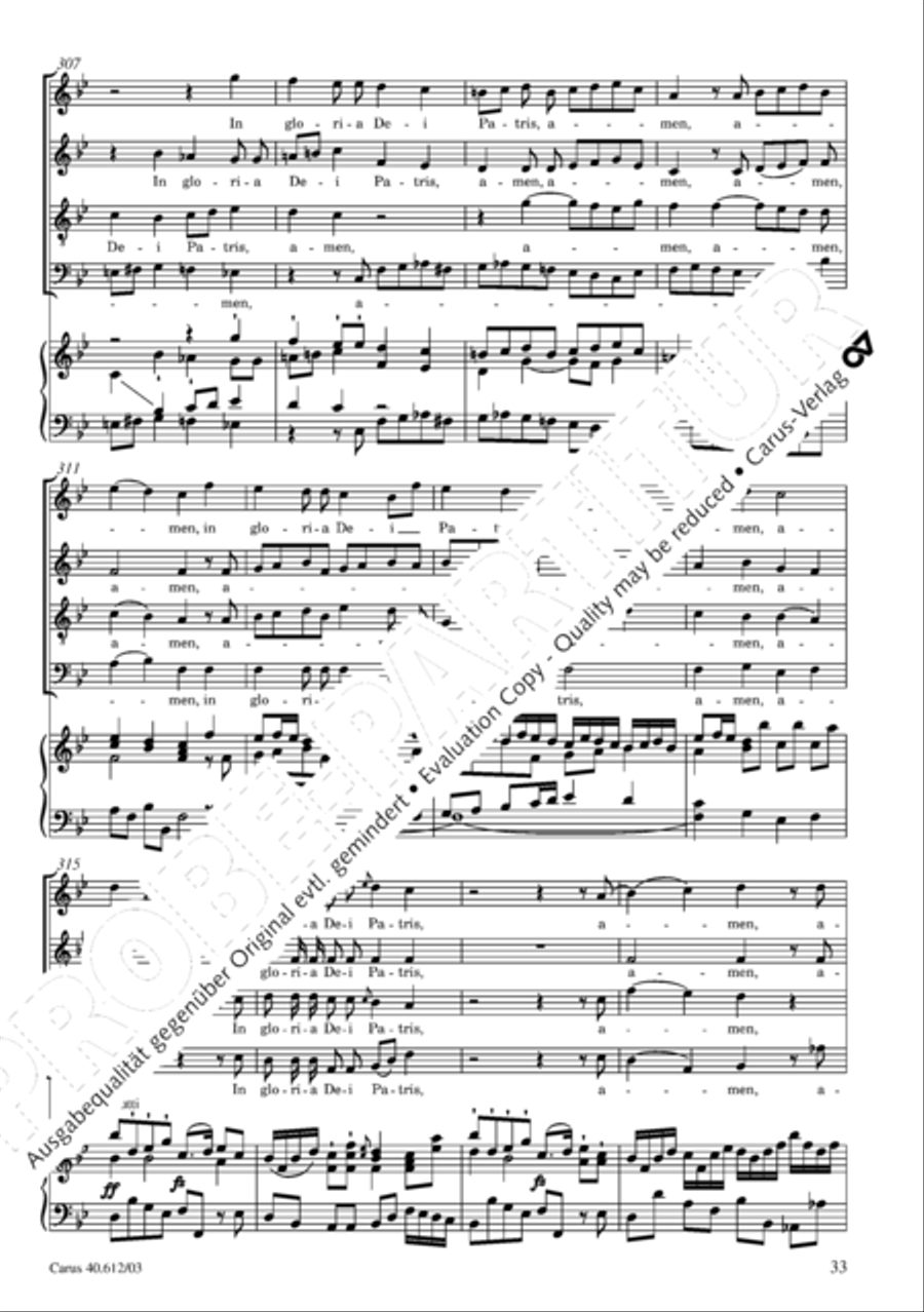 Harmoniemesse in B 4-Part scores gallery preview page 34