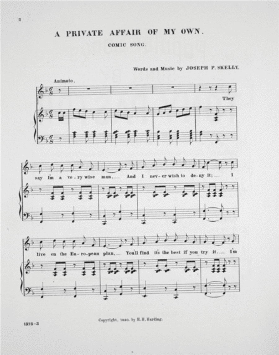 Popular Songs Sung by Tony Pastor, America's Own Comic Vocalist Voice scores gallery preview page 2