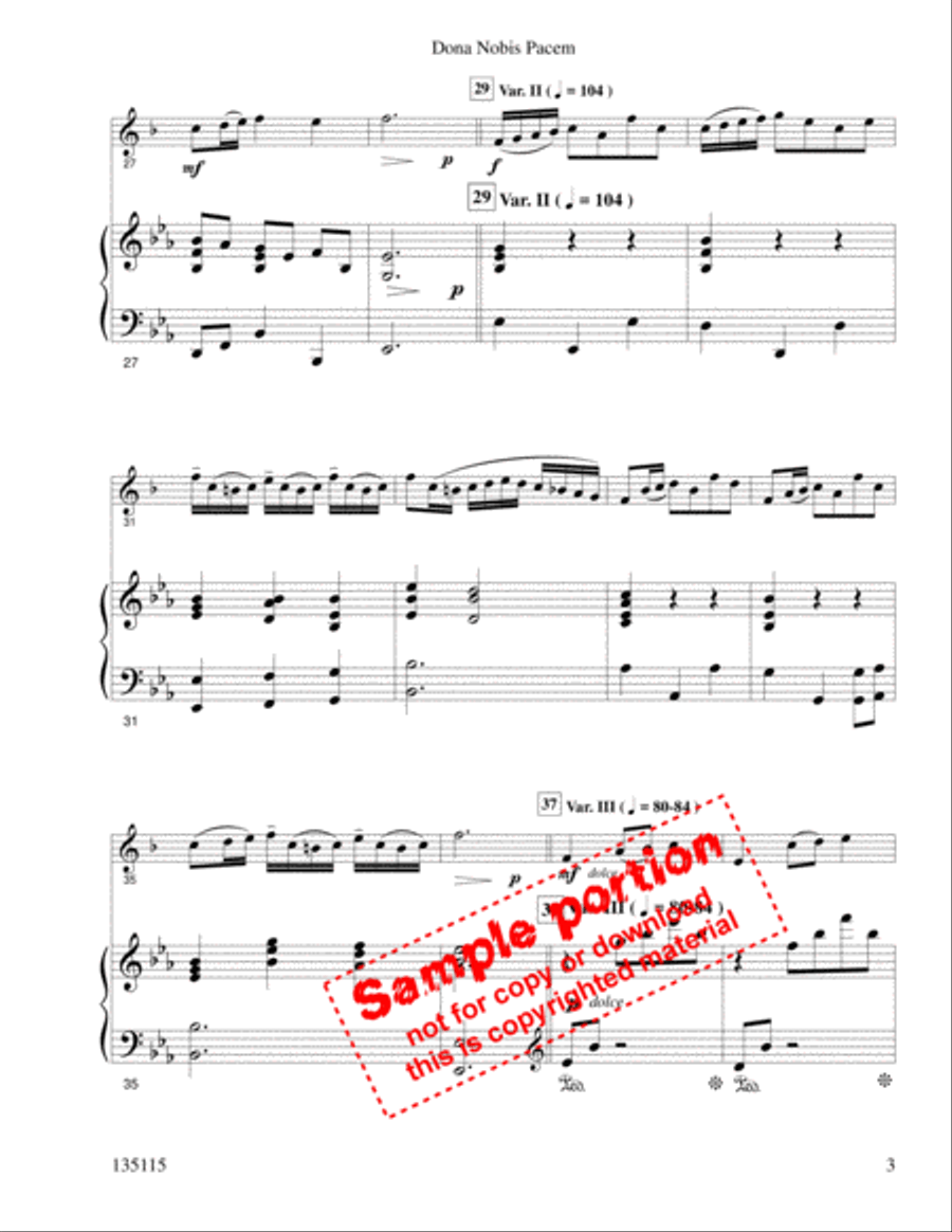 Dona Nobis Pacem Cornet scores gallery preview page 4