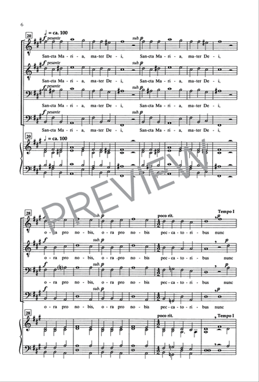 Ave Maria - TTBB TTBB scores gallery preview page 6