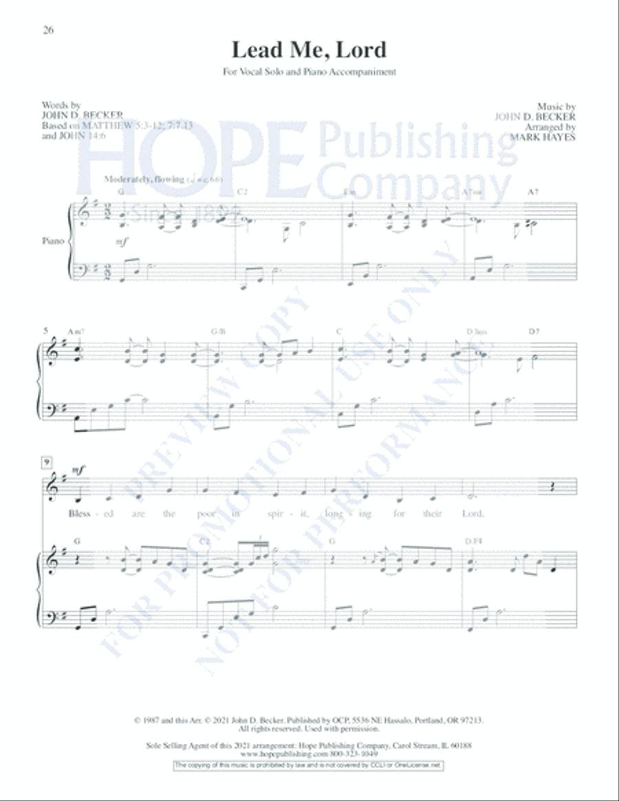 The Vocal Solos of Mark Hayes, Vol. 1 Voice Solo scores gallery preview page 6
