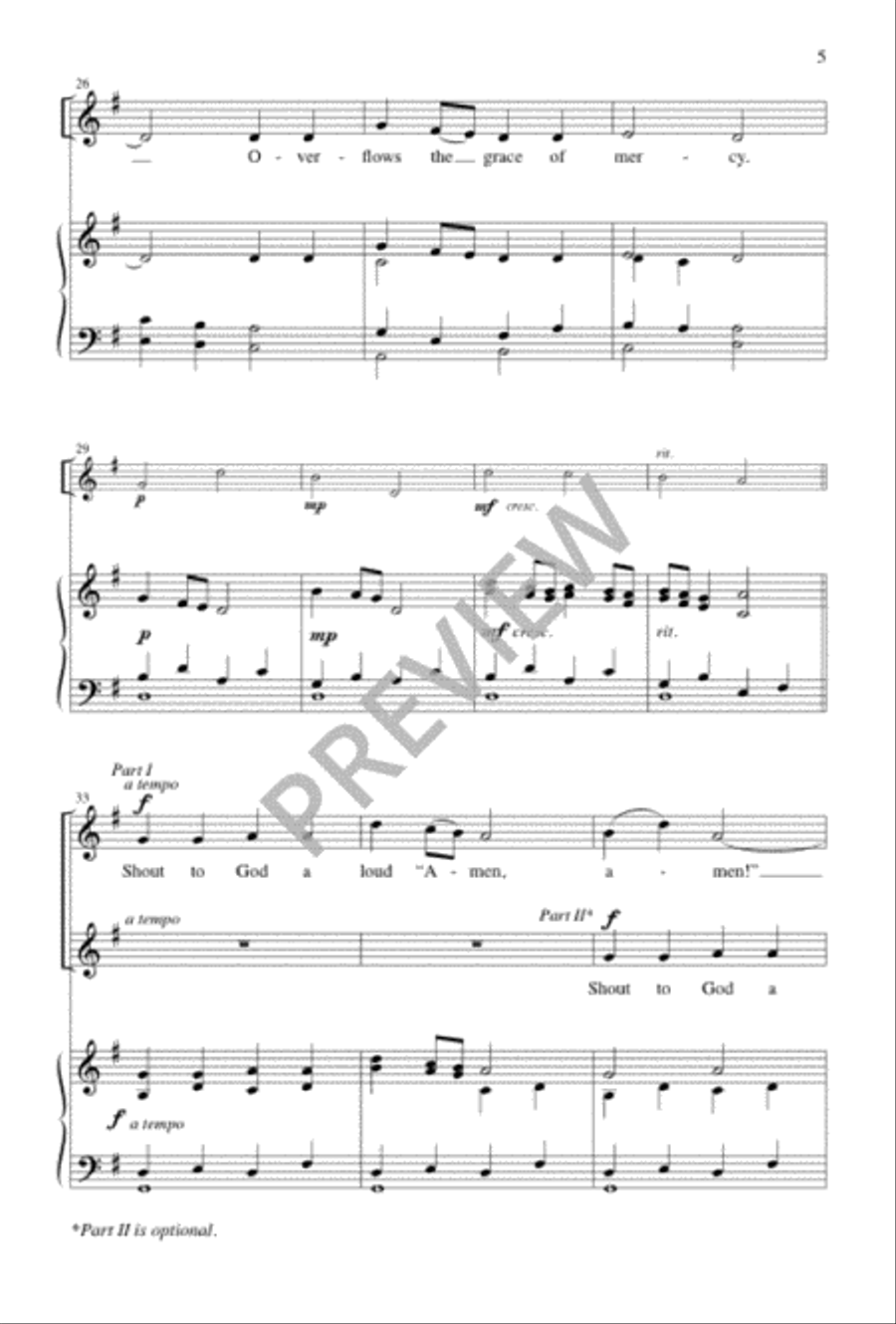 A Simple Song of Praise Unison Choir scores gallery preview page 6