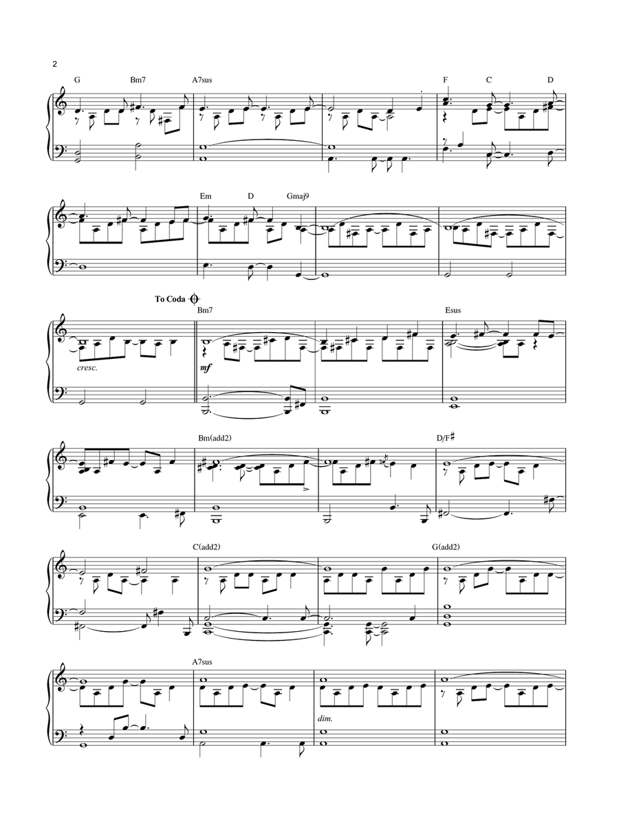 Make Peace Piano Solo scores gallery preview page 2