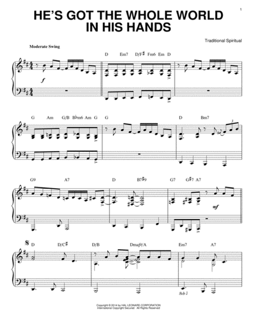He's Got The Whole World In His Hands [Jazz version] (arr. Brent Edstrom)