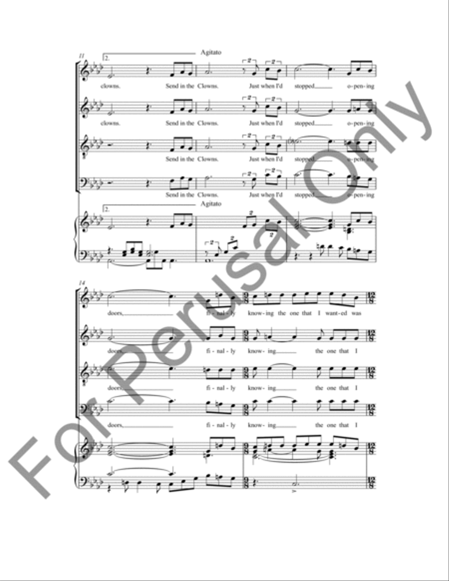 Send In The Clowns 4-Part scores gallery preview page 4