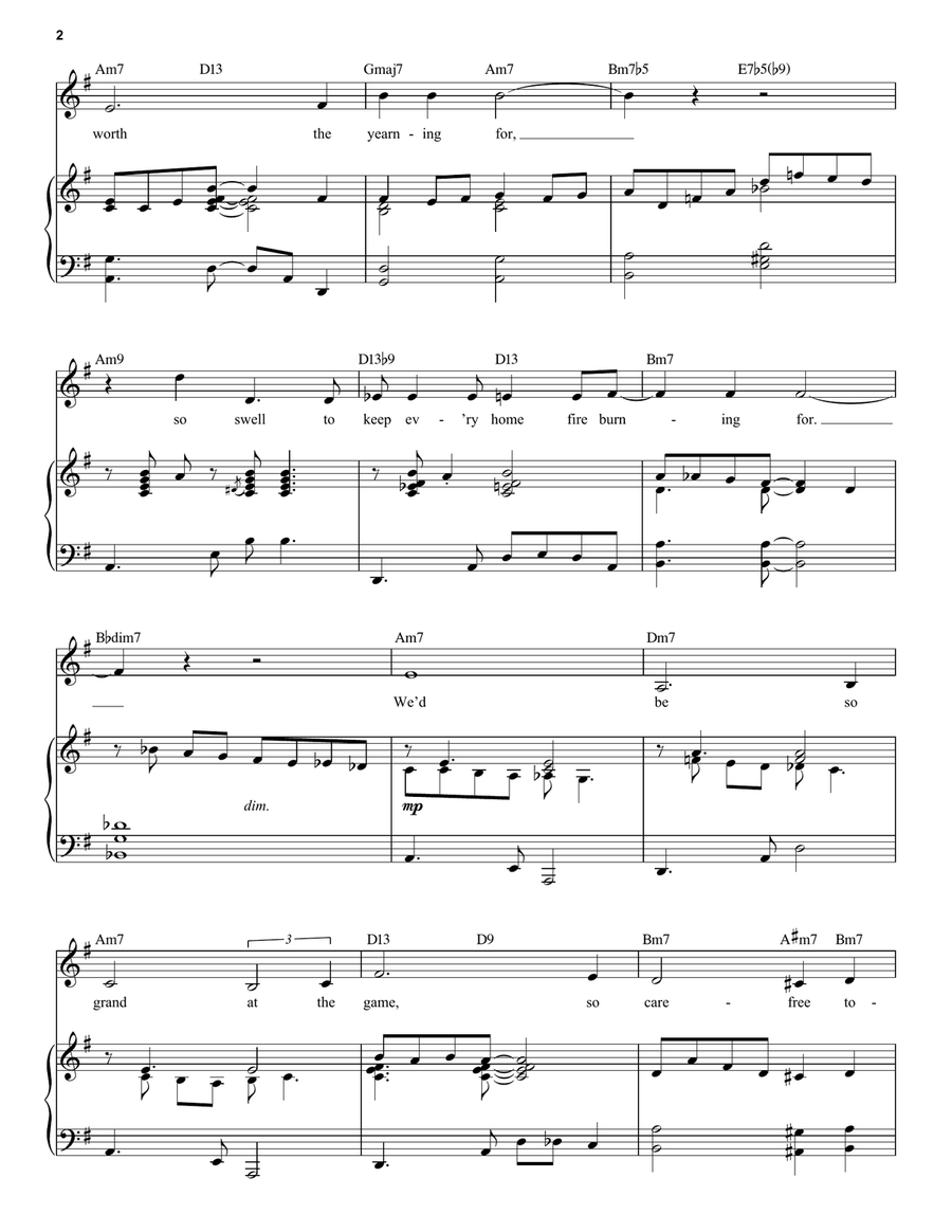 Easy To Love (You'd Be So Easy To Love) [Jazz version] (from Born To Dance) (arr. Brent Edstrom) Voice scores gallery preview page 2