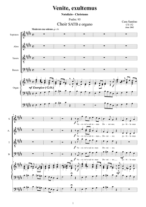 Venite, exultemus - Christmas Psalm for Choir SATB and organ
