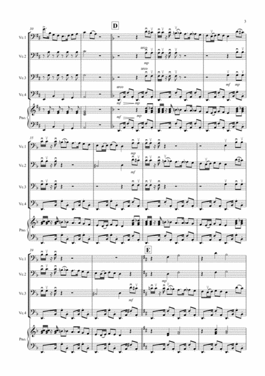 Habanera (Fantasia from Carmen) for Cello Quartet image number null