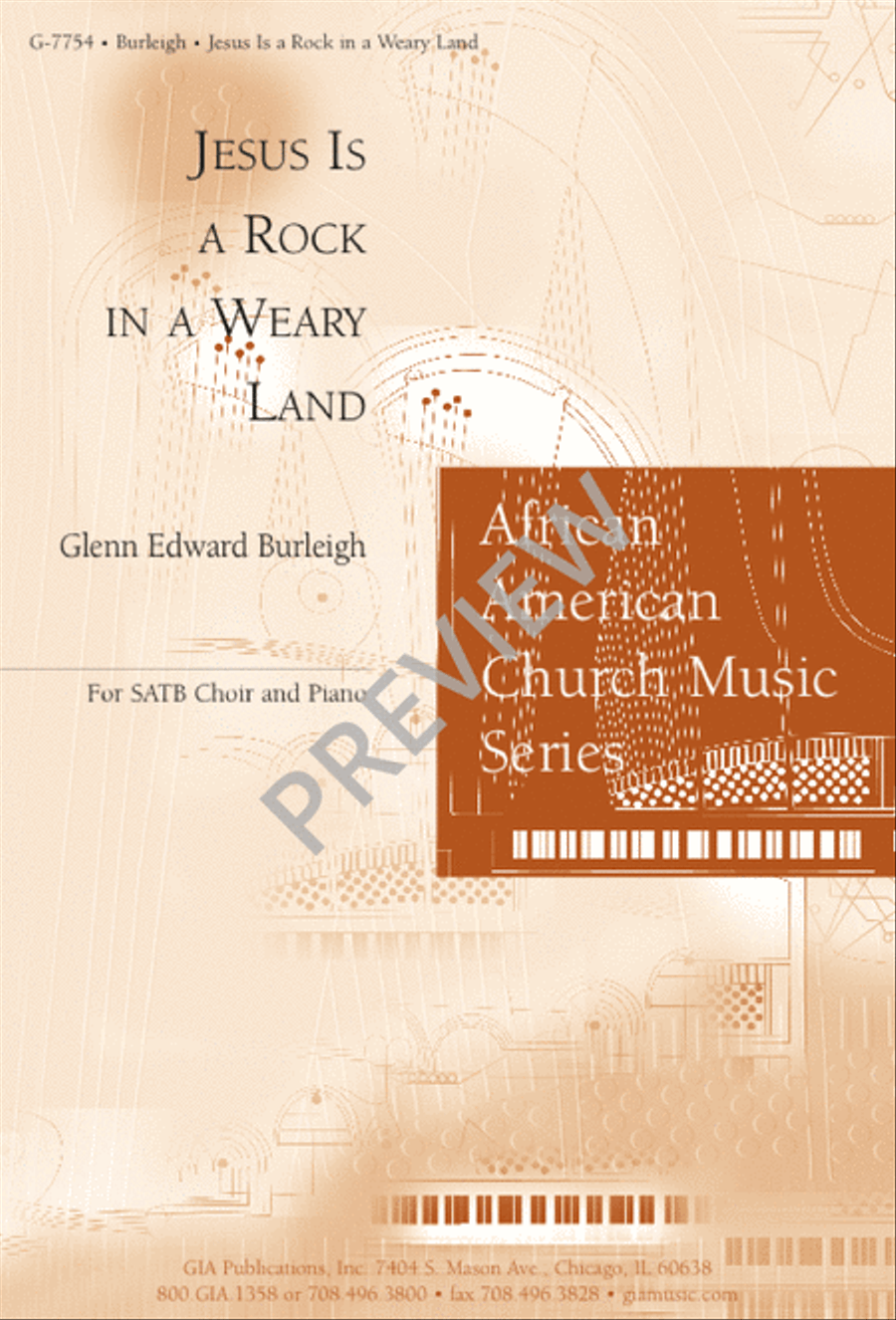 Jesus Is a Rock in a Weary Land 4-Part scores gallery preview page 1