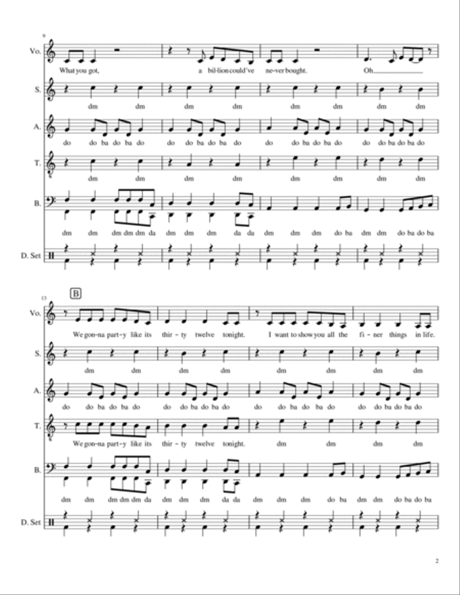 Beauty And A Beat A Cappella scores gallery preview page 2