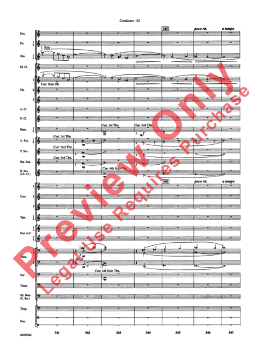 Symphony No. 3 for Band Concert Band scores gallery preview page 65