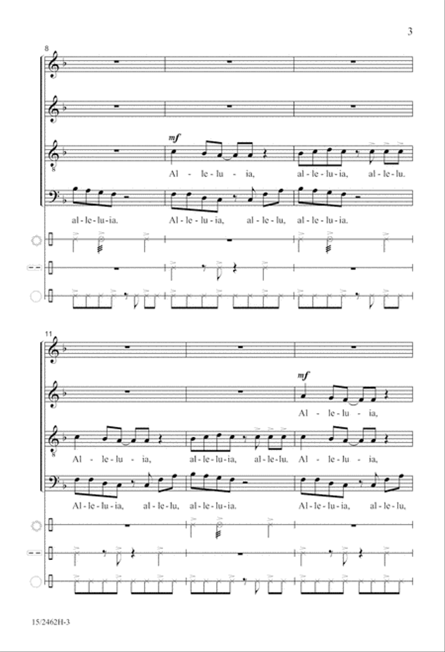 Alleluia, Alleluia! Alleluia, Alleluia! 4-Part scores gallery preview page 4