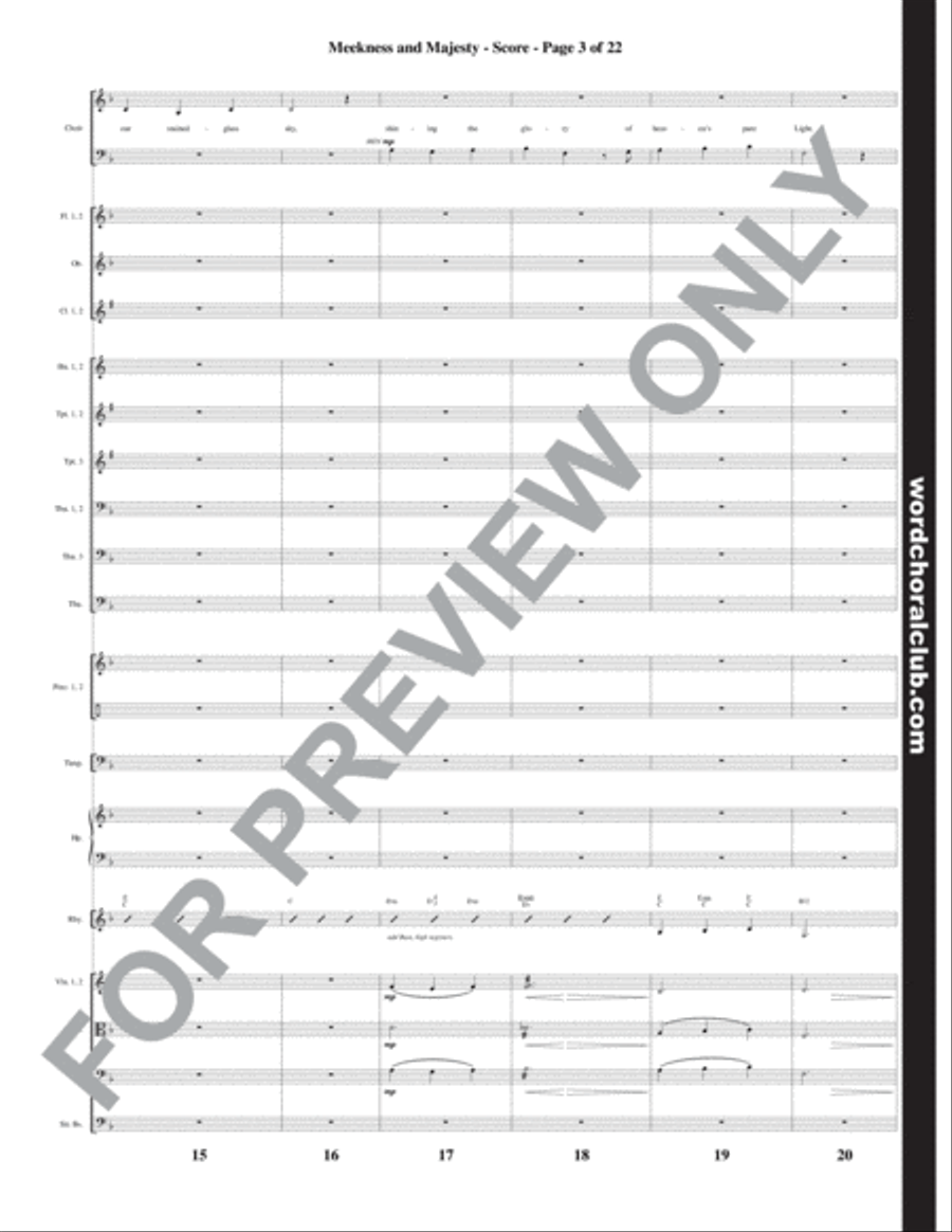 Meekness and Majesty - Orchestration Choir scores gallery preview page 4
