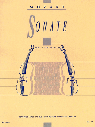 Book cover for Sonate pour 2 Violoncelles