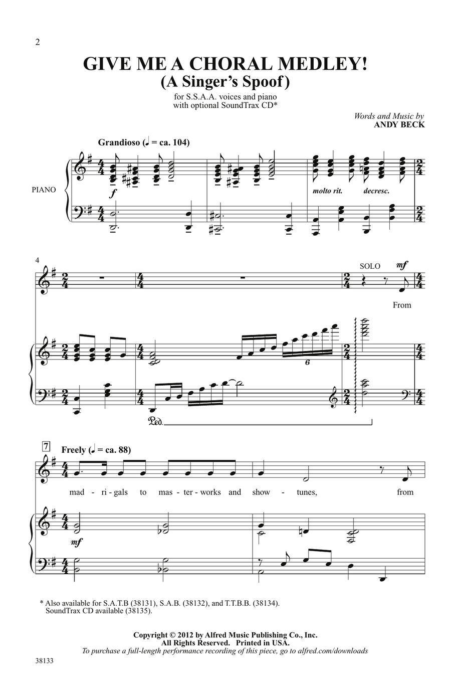Give Me a Choral Medley!
