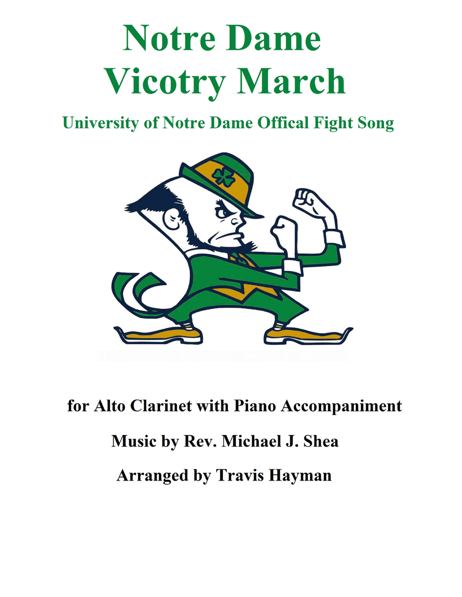 Notre Dame Victory March - Alto Clarinet E-Flat Clarinet scores gallery preview page 1